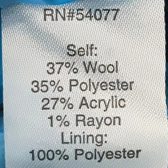CAbi 186 Jacket Blazer Teal Turquoise Blue Boucle Tweed Wool Blend Size 6 Small - Picture 5 of 8